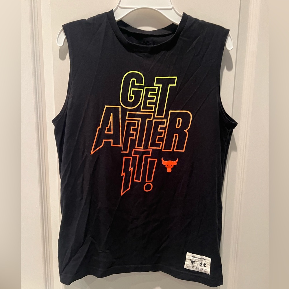 Under Armour sleeveless graphic t-shirt. Youth Large.